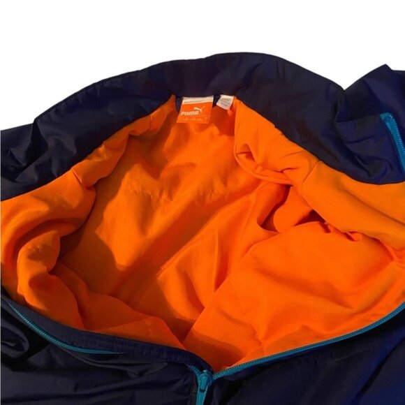 Vtg Y2K Puma Men Golf Jacket Warm Cell Half Zip Puffer Large Logo Gorpcore 90s - Picture 7 of 14